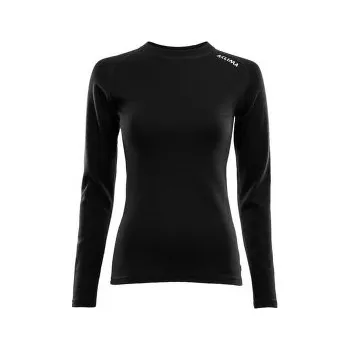 Dámské tričko Aclima WarmWool Crew Neck Women Jet Black černá S