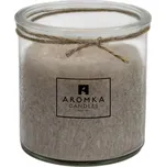 AROMKA Přírodní vonná svíčka palmová, Vanilka, 250 ml, Recyklované sklo