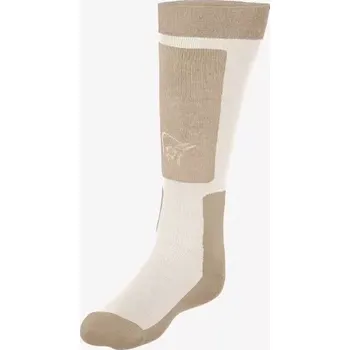 Pánské termo ponožky Lyžařské ponožky Norrona lofoten mid merinoUll long Socks - Oatmeal 40-42