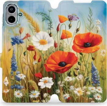 Pouzdro na mobilní telefon Flipové pouzdro Mobiwear - Samsung Galaxy A07 - VP43S Letní louka (Knížkové flip pouzdro, obal, kryt na mobil Samsung Galaxy A07 - VP43S Letní louka, materiál Umělá kůže + TPU - ochrana 360°, stojánek, silikonová vanička, magnetické zavírání)