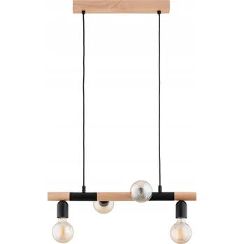 Alfa LIDO závěsná lampa skandinávský styl 4xE27 dřevo světlé/černé