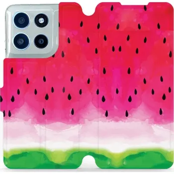 Pouzdro na mobilní telefon Flipové pouzdro Mobiwear - Motorola Moto G56 5G - V086S Melounek (Knížkové flip pouzdro, obal, kryt na mobil Motorola Moto G56 5G - V086S Melounek, materiál Umělá kůže + TPU - ochrana 360°, stojánek, silikonová vanička, magnetické zavírání)