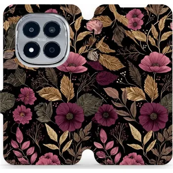 Pouzdro na mobilní telefon Flipové pouzdro Mobiwear - Xiaomi Redmi Note 15 Pro Plus 5G - V170S Fialová kvítka (Knížkové flip pouzdro, obal, kryt na mobil Xiaomi Redmi Note 15 Pro Plus 5G - V170S Fialová kvítka, materiál Umělá kůže + TPU - ochrana 360°, stojánek, silikonová vanička,