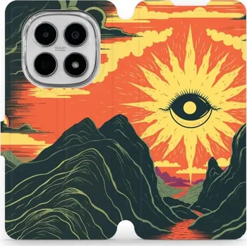 Pouzdro na mobilní telefon Flipové pouzdro Mobiwear - Xiaomi Redmi Note 15 5G - VP55S Sluneční oko (Knížkové flip pouzdro, obal, kryt na mobil Xiaomi Redmi Note 15 5G - VP55S Sluneční oko, materiál Umělá kůže + TPU - ochrana 360°, stojánek, silikonová vanička, magnetické zavírání)