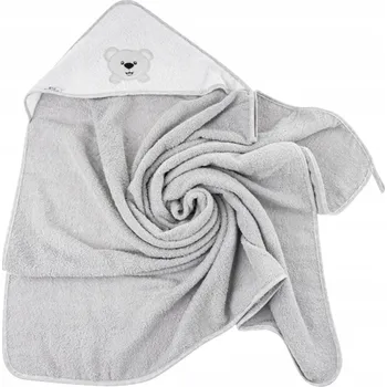 Dětská deka Deka s kapucí Bocioland BOC0221 100 x 100 cm šedobílá