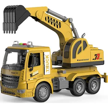 RC model auta WIKY Auto stavební bagr na setrvačník s efekty 28 cm