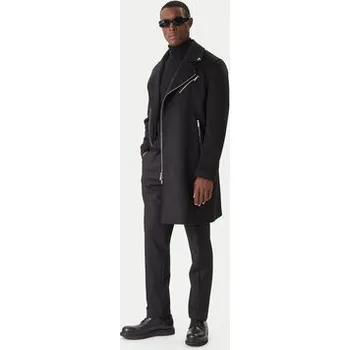 Dámský kabát KARL LAGERFELD Vlněný kabát 455015 554751 Černá Regular Fit 46