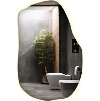 Zrcadlo Unikátní Nepravidelné Zrcadlo na Zeď pro Líčení Organické Podsvícené LED