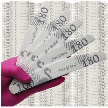 Pilník na nehty TENKÝ Slim 100/180 ABA GROUP Loďka půlměsíc 100 kusů