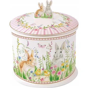 Dóza na potraviny Easy Life/Nuova R2S, porcelánová dóza v=16cm - EASTER/Velikonoce