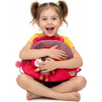 Kabelka DĚTSKÁ KABELKA TAŠKA PRO DÍTĚ TOREBECZKA Z ODPINANĄ MASKOTKĄ MISIEM