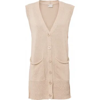 Dámský svetr Bonprix dámský svetr béžový klasický do půlky stehen, velikost 32