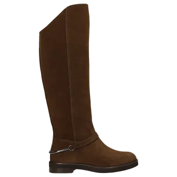 Dámské kozačky Hnědé Čokoládové Kozačky S Ozdobným Páskem A Kovovou Přezkou Wojas 7112362 36