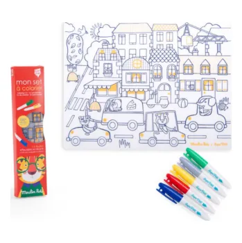 prostírání Silikonové prostírání s fixami Les Popipop