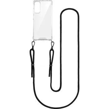 Pouzdro na mobilní telefon Kryt Armor Samsung A25 5G s černou šňůrkou průhledný (obal neboli pouzdro na Samsung A25 5G)