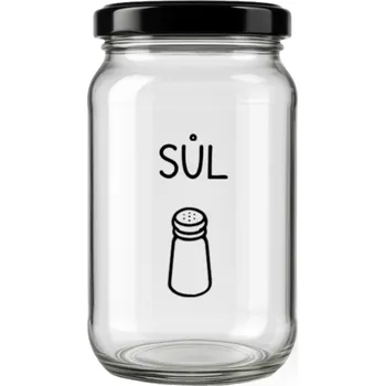 Sklenice Úklid pro klid Sklenice na sůl 0,9 l Typ písma: Tiskací
