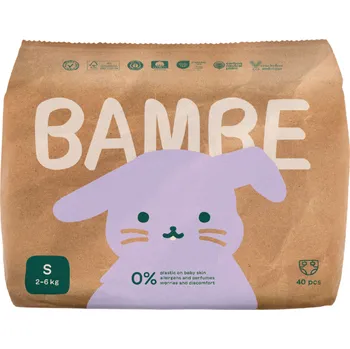 jednorázová plena Bambe Ekoplenky - vel. S (2 - 6 kg) (40 ks) - vyrobeno v česku