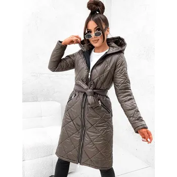 Dlouhá zimní parka hnědá XXXL