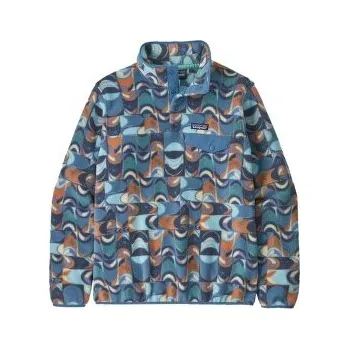 Dámská mikina Patagonia Lightweight Synch Snap-T Pulover Women Swallowtail Geo: Still Blue modrá S