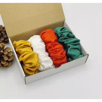 Dárková Vánoční sada - 4 scrunchies L