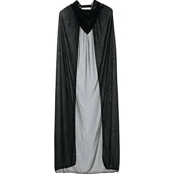 Karnevalový kostým Fiestas Guirca Dámský plášť s kapucí černý 135 cm