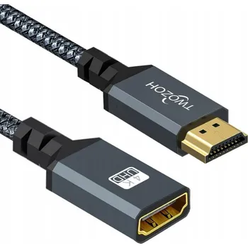 Video kabel HDMI KABEL TWOZOH HDMI - HDMI samec na samici HDMI 2.0 4K@60Hz 3D HDR 3M