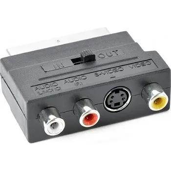 Audio kabel Gembird Obousměrný adaptér SCART/RCA/S-VIDEO CCV-4415