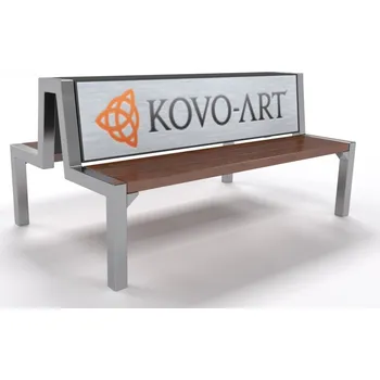 Zahradní lavice HTI Reklamní dvojlavička Polar KA-E1006 Délka latí: 1500 mm, Typ ukotvení: klasické (šrouby), Barva konstrukce: kovářská čerň