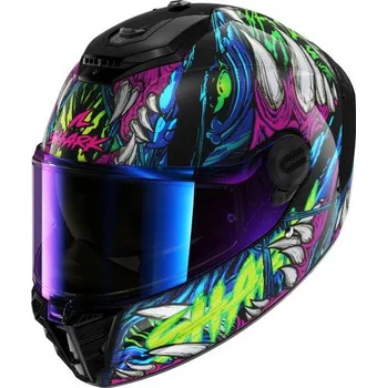 Helma na motorku SHARK přilba SPARTAN RS Shaytan glossy black/green/purple - 2XL