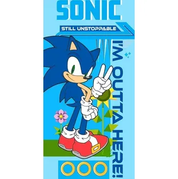 Carbotex Bavlněná froté osuška 70x140 cm - Nezastavitelný Ježek Sonic