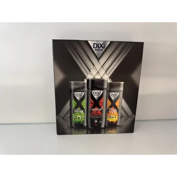 Kosmetika DIXI dárková kazeta FOR MEN CAFFEINE - šampon 250 ml+2x sprchový gel 250 ml