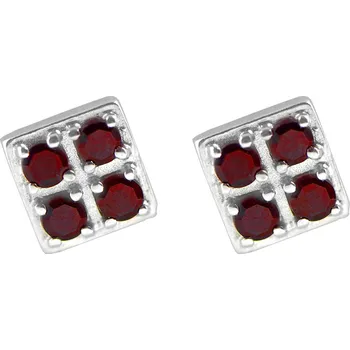 Náušnice Český granát náušnice stříbrné 130382