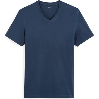 Pánské tričko Celio Bavlněné tričko Debasev 1124943 Tmavě modrá XXL