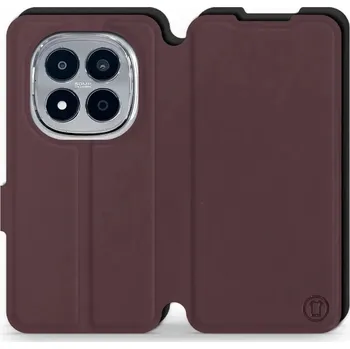 Pouzdro na mobilní telefon Flipové pouzdro Mobiwear Semiš - Xiaomi Redmi Note 15 Pro Plus 5G - Bordové & Černé (Knížkové semišové flip pouzdro, obal, kryt na mobil Xiaomi Redmi Note 15 Pro Plus 5G - Bordové & Černé, materiál semiš + TPU, ochrana 360°, stojánek, silikonová vanička,)