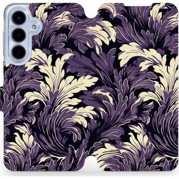 Pouzdro na mobilní telefon Flipové pouzdro Mobiwear - Samsung Galaxy S25 FE - VA46S Fialové rostliny (Knížkové flip pouzdro, obal, kryt na mobil Samsung Galaxy S25 FE - VA46S Fialové rostliny, materiál Umělá kůže + TPU - ochrana 360°, stojánek, silikonová vanička, magnetické zavírá