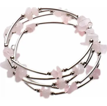 Náramek Nefertitis Růženín a ocel módní náramek pětiřadý