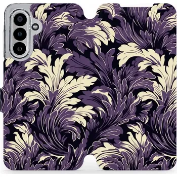 Pouzdro na mobilní telefon Flipové pouzdro Mobiwear - Samsung Galaxy A17 / A17 5G - VA46S Fialové rostliny (Knížkové flip pouzdro, obal, kryt na mobil Samsung Galaxy A17 / A17 5G - VA46S Fialové rostliny, materiál Umělá kůže + TPU - ochrana 360°, stojánek, silikonová vanička,)