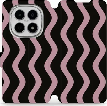 Pouzdro na mobilní telefon Flipové pouzdro Mobiwear - Xiaomi Redmi Note 15 5G - VA54S Fialové vlnky (Knížkové flip pouzdro, obal, kryt na mobil Xiaomi Redmi Note 15 5G - VA54S Fialové vlnky, materiál Umělá kůže + TPU - ochrana 360°, stojánek, silikonová vanička, magnetické zavírání