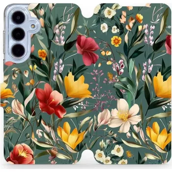Pouzdro na mobilní telefon Flipové pouzdro Mobiwear - Samsung Galaxy S25 FE - VP71S Na zelené louce (Knížkové flip pouzdro, obal, kryt na mobil Samsung Galaxy S25 FE - VP71S Na zelené louce, materiál Umělá kůže + TPU - ochrana 360°, stojánek, silikonová vanička, magnetické zavírání