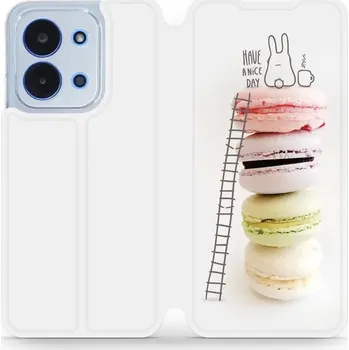 Pouzdro na mobilní telefon Flipové pouzdro Mobiwear - Xiaomi Poco C85 - M090P Makronky (Knížkové flip pouzdro, obal, kryt na mobil Xiaomi Poco C85 - M090P Makronky, materiál Umělá kůže + TPU - ochrana 360°, stojánek, silikonová vanička, magnetické zavírání)