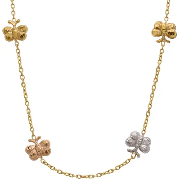 Řetízek Zlaton řetízek z kombinovaného zlata s motýly vel.45 4.45g 000391911152