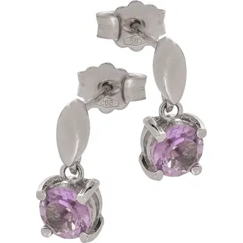 Náušnice Zlaton 000080108146 Fialová