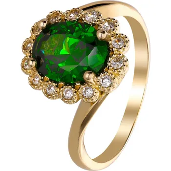 Prsten Zlaton Prsten žluté zlato se zeleným kamenem vel. 56 3.9g 000572604248