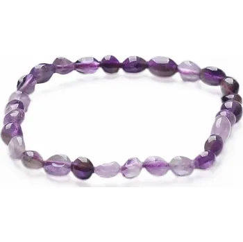 Náramek Ametyst náramek z oválků obvod cca 16 až 21 cm