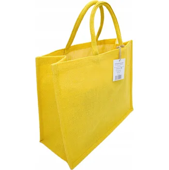 Nákupní taška Jutová taška nákupní EKO žlutá velká 40,5x18x32,5 cm
