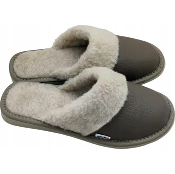 Dámské pantofle Pantofle Domácí zimní vlněné pantofle Zateplené šedé 37