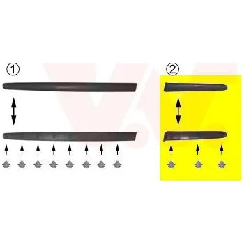 Lišta karosérie Ozdobná / ochranná lišta, boční stěna VAN WEZEL 4028429