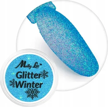 Třpytivý prach na nehty MollyLac Glitter Winter, zimní dekorace 1g Č. 5