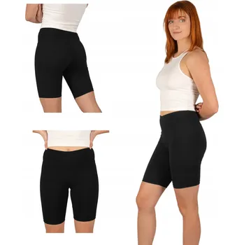 Dámské legíny Dámské cyklistické legíny s vysokým pasem, žebrované, černé Captain Mike 3XL