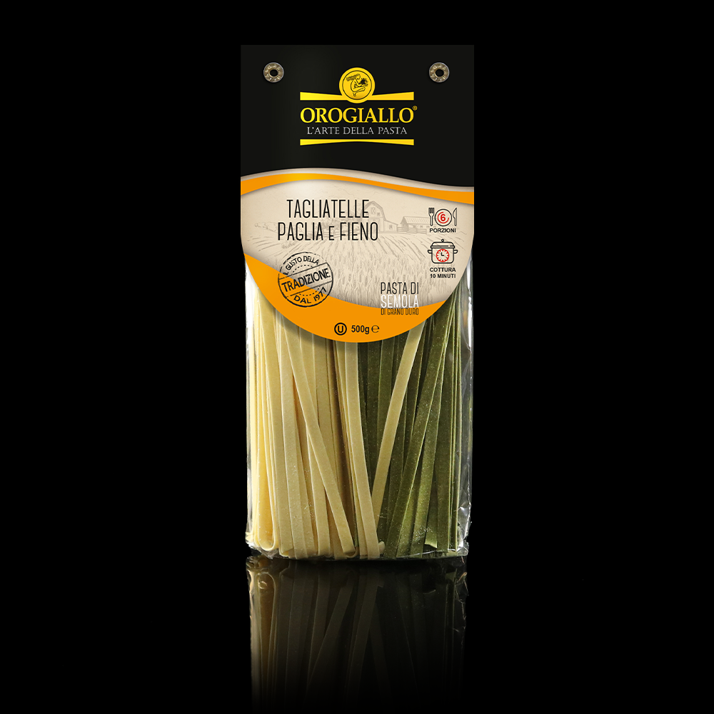 Orogiallo tagliatelle paglia e fieno těstoviny sušené bezvaječné 500g